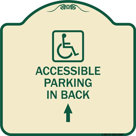 With NY Approved Isa Symbol Accessible Parking On Up Arrow Heavy-Gauge Aluminum Architectural Sign